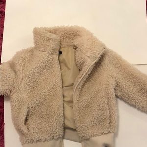 Beige fur jacket